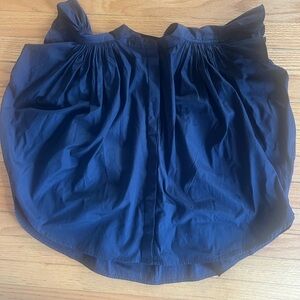 Madewell Black Bubble Mini Skirt Ruched Cocktail